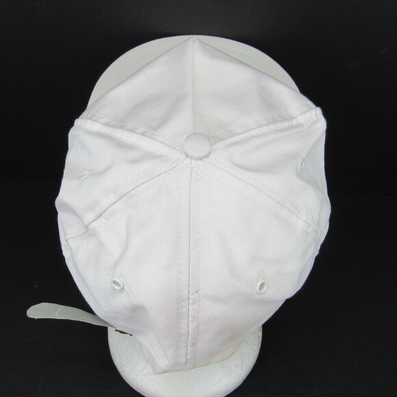 First Macon Bank & Trust Graphic Logo Men White Wide Brim Adj Strap Back Cap Hat - Picture 6 of 9